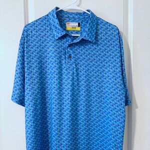Jack Nicklaus Eco Choice Blue Floral Polo Shirt